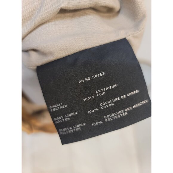 MARC NEW YORK-ANDREW MARC Leather Jacket XL Loose-fit. Tan Vintage. Men's - Picture 6 of 7